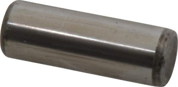 Unbrako - 7/16" Diam x 1-1/4" Pin Length Grade 8 Alloy Steel Oversized Dowel Pin - C 60 (Surface) & C 50-58 Hardness, 22,540 Lb Breaking Strength, 1 Beveled & 1 Rounded End - Exact Industrial Supply
