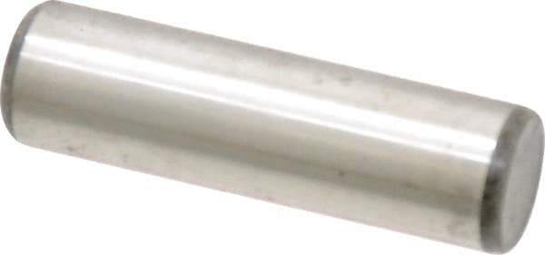 Unbrako - 1/2" Diam x 1-3/4" Pin Length Grade 8 Alloy Steel Oversized Dowel Pin - C 60 (Surface) & C 50-58 Hardness, 29,460 Lb Breaking Strength, 1 Beveled & 1 Rounded End - Exact Industrial Supply
