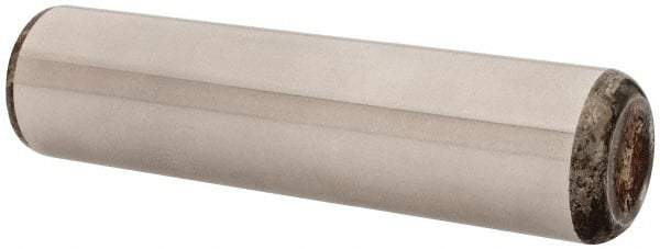 Unbrako - 1" Diam x 4" Pin Length Grade 8 Alloy Steel Oversized Dowel Pin - C 60 (Surface) & C 50-58 Hardness, 117,810 Lb Breaking Strength, 1 Beveled & 1 Rounded End - Exact Industrial Supply