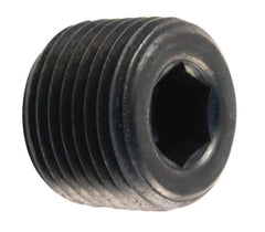 Unbrako - 3/4-14, 5/8" OAL, Alloy Steel Socket Pressure Plug - 3/4" Taper per Foot, 9/16" Hex Key - Exact Industrial Supply