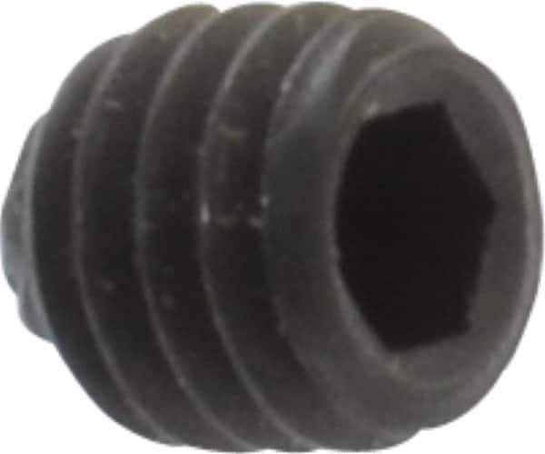 Unbrako - M3, 3mm OAL, Knurled Cup Point Set Screw - Grade 45H Alloy Steel, 1.5mm Key - Exact Industrial Supply