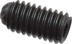 Unbrako - M3, 6mm OAL, Knurled Cup Point Set Screw - Grade 45H Alloy Steel, 1.5mm Key - Exact Industrial Supply