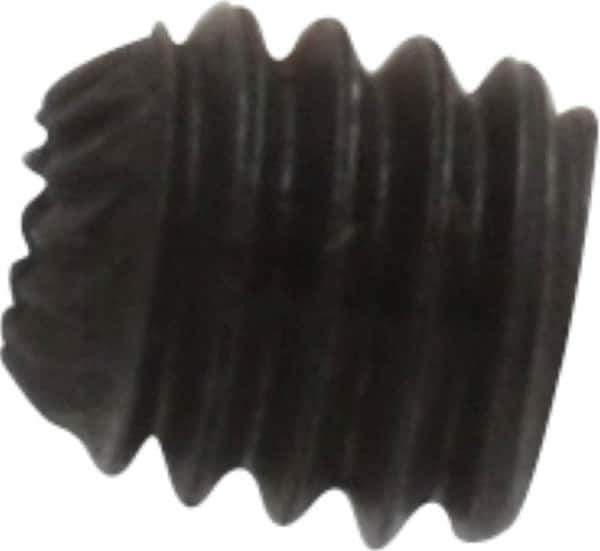 Unbrako - M4, 4mm OAL, Knurled Cup Point Set Screw - Grade 45H Alloy Steel, 2mm Key - Exact Industrial Supply