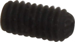 Unbrako - M4, 8mm OAL, Knurled Cup Point Set Screw - Grade 45H Alloy Steel, 2mm Key - Exact Industrial Supply