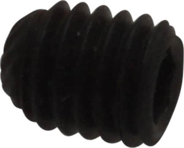 Unbrako - M5, 6mm OAL, Knurled Cup Point Set Screw - Grade 45H Alloy Steel, 2.5mm Key - Exact Industrial Supply