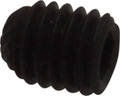 Unbrako - M5, 6mm OAL, Knurled Cup Point Set Screw - Grade 45H Alloy Steel, 2.5mm Key - Exact Industrial Supply