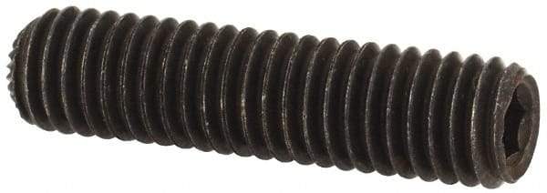 Unbrako - M5, 20mm OAL, Knurled Cup Point Set Screw - Grade 45H Alloy Steel, 2.5mm Key - Exact Industrial Supply