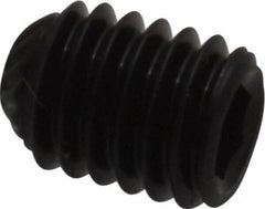 Unbrako - M6, 8mm OAL, Knurled Cup Point Set Screw - Grade 45H Alloy Steel, 3mm Key - Exact Industrial Supply