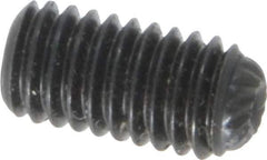 Unbrako - M6, 12mm OAL, Knurled Cup Point Set Screw - Grade 45H Alloy Steel, 3mm Key - Exact Industrial Supply