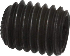 Unbrako - M10, 12mm OAL, Knurled Cup Point Set Screw - Grade 45H Alloy Steel, 5mm Key - Exact Industrial Supply