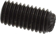 Unbrako - M10, 20mm OAL, Knurled Cup Point Set Screw - Grade 45H Alloy Steel, 5mm Key - Exact Industrial Supply