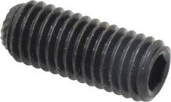 Unbrako - M10, 25mm OAL, Knurled Cup Point Set Screw - Grade 45H Alloy Steel, 5mm Key - Exact Industrial Supply