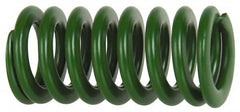 Associated Spring Raymond - 32mm Hole Diam, 16mm Rod Diam, 1-1/2" Free Length, Green Die Spring - Exact Industrial Supply