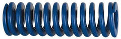 Associated Spring Raymond - 63mm Hole Diam, 38mm Rod Diam, 7" Free Length, Blue Die Spring - 7638 N Max Deflection, 67mm Max Deflection, Medium Duty, Chromium Alloy Steel - Exact Industrial Supply