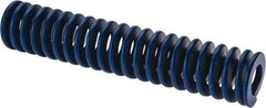 Associated Spring Raymond - 50mm Hole Diam, 25mm Rod Diam, 10" Free Length, Blue Die Spring - 4170.5 N Max Deflection, 95mm Max Deflection, Medium Duty, Chromium Alloy Steel - Exact Industrial Supply