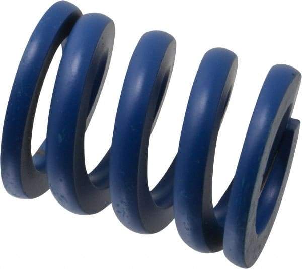 Associated Spring Raymond - 63mm Hole Diam, 38mm Rod Diam, 3" Free Length, Blue Die Spring - 8736 N Max Deflection, 28mm Max Deflection, Medium Duty, Chromium Alloy Steel - Exact Industrial Supply