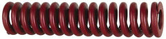 Associated Spring Raymond - 50mm Hole Diam, 25mm Rod Diam, 12" Free Length, Red Die Spring - 6643 N Max Deflection, 91mm Max Deflection, Strong Duty, Chromium Alloy Steel - Exact Industrial Supply