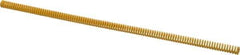 Associated Spring Raymond - 10mm Hole Diam, 5mm Rod Diam, 12" Free Length, Yellow Die Spring - 197.6 N Max Deflection, 76mm Max Deflection, Extra Strong, Chromium Alloy Steel - Exact Industrial Supply