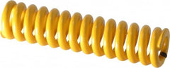 Associated Spring Raymond - 12.5mm Hole Diam, 6.3mm Rod Diam, 2" Free Length, Yellow Die Spring - Exact Industrial Supply