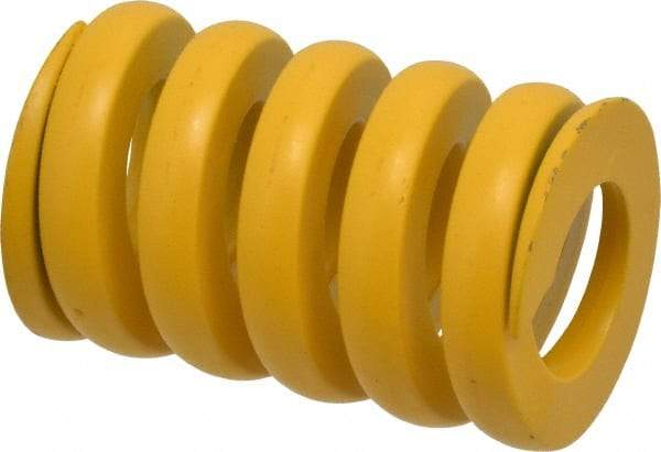 Associated Spring Raymond - 50mm Hole Diam, 25mm Rod Diam, 3-1/2" Free Length, Yellow Die Spring - 10868 N Max Deflection, 19mm Max Deflection, Extra Strong, Chromium Alloy Steel - Exact Industrial Supply