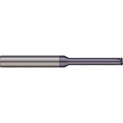 Micro 100 - Single Profile Thread Mills; Maximum Threads Per Inch: 64 ; Minimum Threads Per Inch: 32 ; Thread Type: Internal/External ; Minimum Nominal Diameter (Inch): #6 ; Cutting Diameter (Inch): 0.1000 ; Shank Diameter (Inch): 1/8 - Exact Industrial Supply