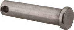Made in USA - 3/8" Pin Diam, 1-5/8" OAL, Standard Clevis Pin - 5/32" Hole, 1-15/32" Usable Length, Uncoated Stainless Steel - Exact Industrial Supply