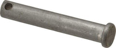 Made in USA - 3/8" Pin Diam, 2-1/4" OAL, Standard Clevis Pin - 5/32" Hole, 2-3/32" Usable Length, Uncoated Stainless Steel - Exact Industrial Supply