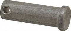 Made in USA - 1/2" Pin Diam, 1-1/2" OAL, Standard Clevis Pin - 5/32" Hole, 1-11/32" Usable Length, Uncoated Stainless Steel - Exact Industrial Supply