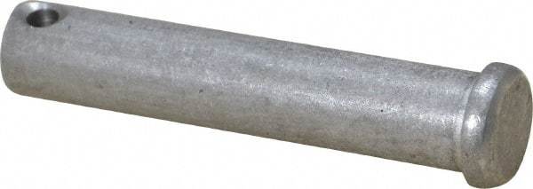 Made in USA - 1/2" Pin Diam, 2-1/2" OAL, Standard Clevis Pin - 5/32" Hole, 2-11/32" Usable Length, Uncoated Stainless Steel - Exact Industrial Supply