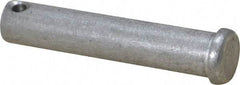 Made in USA - 1/2" Pin Diam, 2-1/2" OAL, Standard Clevis Pin - 5/32" Hole, 2-11/32" Usable Length, Uncoated Stainless Steel - Exact Industrial Supply