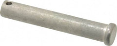 Made in USA - 1/2" Pin Diam, 3" OAL, Standard Clevis Pin - 5/32" Hole, 2-27/32" Usable Length, Uncoated Stainless Steel - Exact Industrial Supply