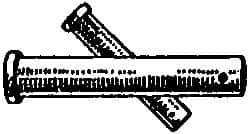 Made in USA - 3/4" Pin Diam, 3-1/2" OAL, Standard Clevis Pin - 5/32" Hole, 3-11/32" Usable Length, Uncoated Stainless Steel - Exact Industrial Supply