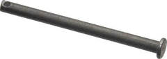 Made in USA - 3/16" Pin Diam, 2-1/2" OAL, Standard Clevis Pin - 3/32" Hole, 2-13/32" Usable Length, Uncoated Steel - Exact Industrial Supply