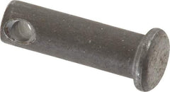 Made in USA - 5/16" Pin Diam, 1" OAL, Standard Clevis Pin - 9/64" Hole, 55/64" Usable Length, Uncoated Steel - Exact Industrial Supply