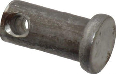 Made in USA - 3/8" Pin Diam, 3/4" OAL, Standard Clevis Pin - 5/32" Hole, 19/32" Usable Length, Uncoated Steel - Exact Industrial Supply