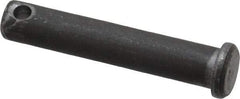 Made in USA - 3/8" Pin Diam, 2" OAL, Standard Clevis Pin - 5/32" Hole, 1-27/32" Usable Length, Uncoated Steel - Exact Industrial Supply