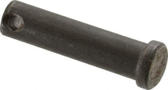 Made in USA - 7/16" Pin Diam, 1-3/4" OAL, Standard Clevis Pin - 5/32" Hole, 1-19/32" Usable Length, Uncoated Steel - Exact Industrial Supply