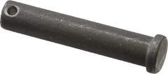 Made in USA - 1/2" Pin Diam, 2-1/2" OAL, Standard Clevis Pin - 5/32" Hole, 2-11/32" Usable Length, Uncoated Steel - Exact Industrial Supply