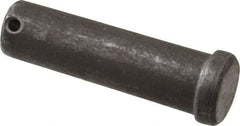 Made in USA - 1" Pin Diam, 3-1/2" OAL, Standard Clevis Pin - 13/64" Hole, 3-19/64" Usable Length, Uncoated Steel - Exact Industrial Supply
