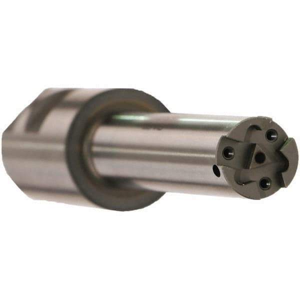 Emuge - 23.85mm Cut Diam, 60mm Max Hole Depth, 32mm Shank Diam, Internal Indexable Thread Mill - Insert Style GF6031, 3 Inserts, Toolholder Style GZ34, 122mm OAL - Exact Industrial Supply