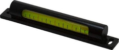 Geier & Bluhm, Inc. - 4 Inch Long, Vertical, Brass Tubular and Pocket Level - 0.1 Inch Sensitivity, 1/2 Inch High/Diameter, Black Lacquer, 1 Vial - Exact Industrial Supply