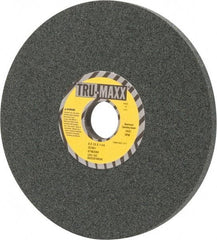 Tru-Maxx - 8" Diam x 1-1/4" Hole x 1/2" Thick, I Hardness, 80 Grit Surface Grinding Wheel - Silicon Carbide, Type 1, Medium Grade, 3,600 Max RPM, Vitrified Bond, No Recess - Exact Industrial Supply