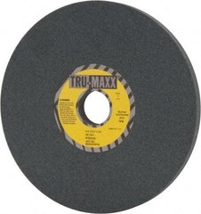 Tru-Maxx - 8" Diam x 1-1/4" Hole x 1/2" Thick, I Hardness, 100 Grit Surface Grinding Wheel - Silicon Carbide, Type 1, Fine Grade, 3,600 Max RPM, Vitrified Bond, No Recess - Exact Industrial Supply