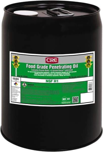 CRC - 5 Gal Pail Direct Food Contact White Oil - Clear, 32°F to 300°F, Food Grade - Exact Industrial Supply