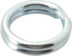 Made in USA - 0.212" ID, 0.292" OD, 0.062" Thick, Split Ring - Grade 2 Spring Steel, Zinc-Plated Finish - Exact Industrial Supply