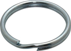 Made in USA - 1.396" ID, 1.64" OD, 0.168" Thick, Split Ring - Grade 2 Spring Steel, Zinc-Plated Finish - Exact Industrial Supply