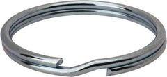 Made in USA - 1.635" ID, 1.865" OD, 0.175" Thick, Split Ring - Grade 2 Spring Steel, Zinc-Plated Finish - Exact Industrial Supply