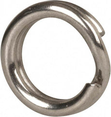 Made in USA - 0.15" ID, 0.22" OD, 0.054" Thick, Split Ring - 18-8 Stainless Steel, Natural Finish - Exact Industrial Supply