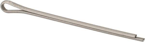Made in USA - 1/16" Diam x 1-1/4" Long Extended Prong Cotter Pin - Grade 18-8, Uncoated, Stainless Steel - Exact Industrial Supply