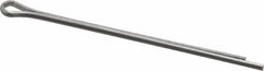 Made in USA - 1/16" Diam x 1-1/2" Long Extended Prong Cotter Pin - Grade 18-8, Uncoated, Stainless Steel - Exact Industrial Supply